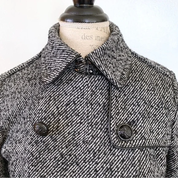 Banana Republic Herring Bone Trench Pea Coat - Picture 6 of 12